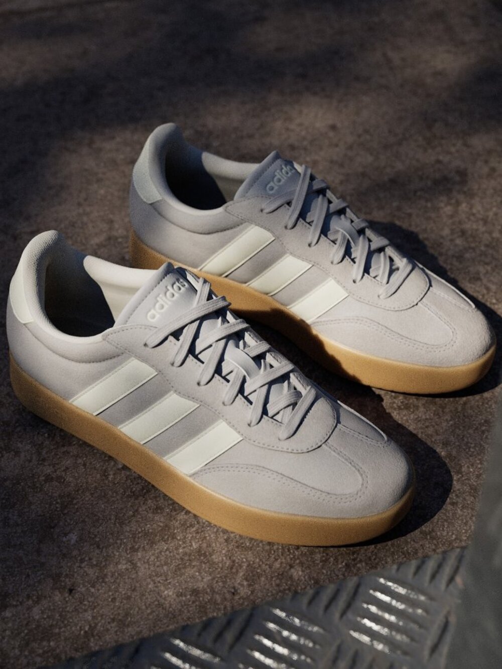 Adidas Barreda Grey Cream White Suede Shoes KI4217 Men’s SZ 11